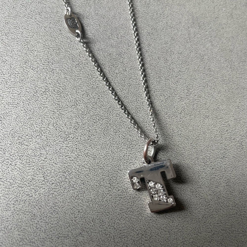 Silver Juicy Couture “T” necklace